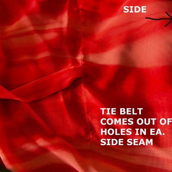 PONCHO, CHIFFON, CORAL, SIZE PLUS, WITH BELT, MADE IN CANADA!, PULL OVER, MR MAX - Picture 10 of 16